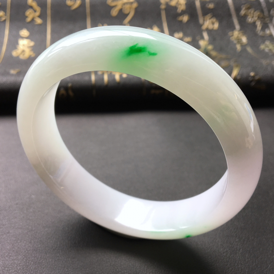 糯冰种飘翠手镯(59.2mm)