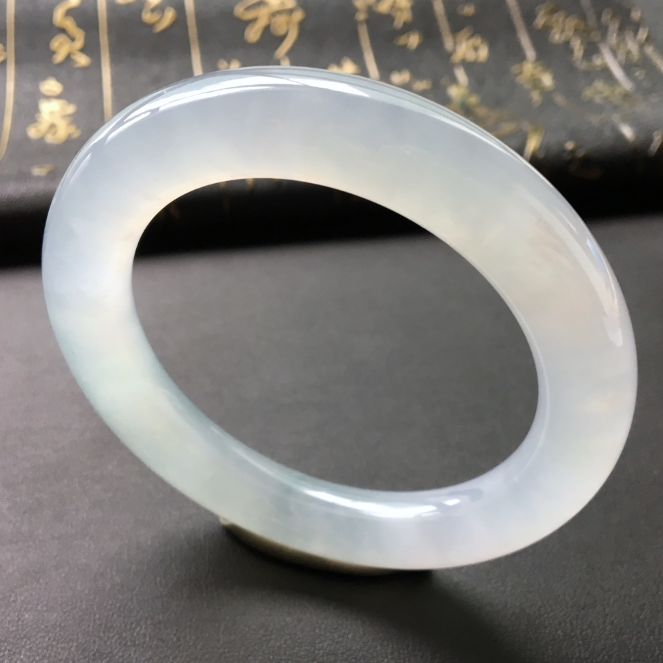 冰种晴水圆条手镯(56.5mm)