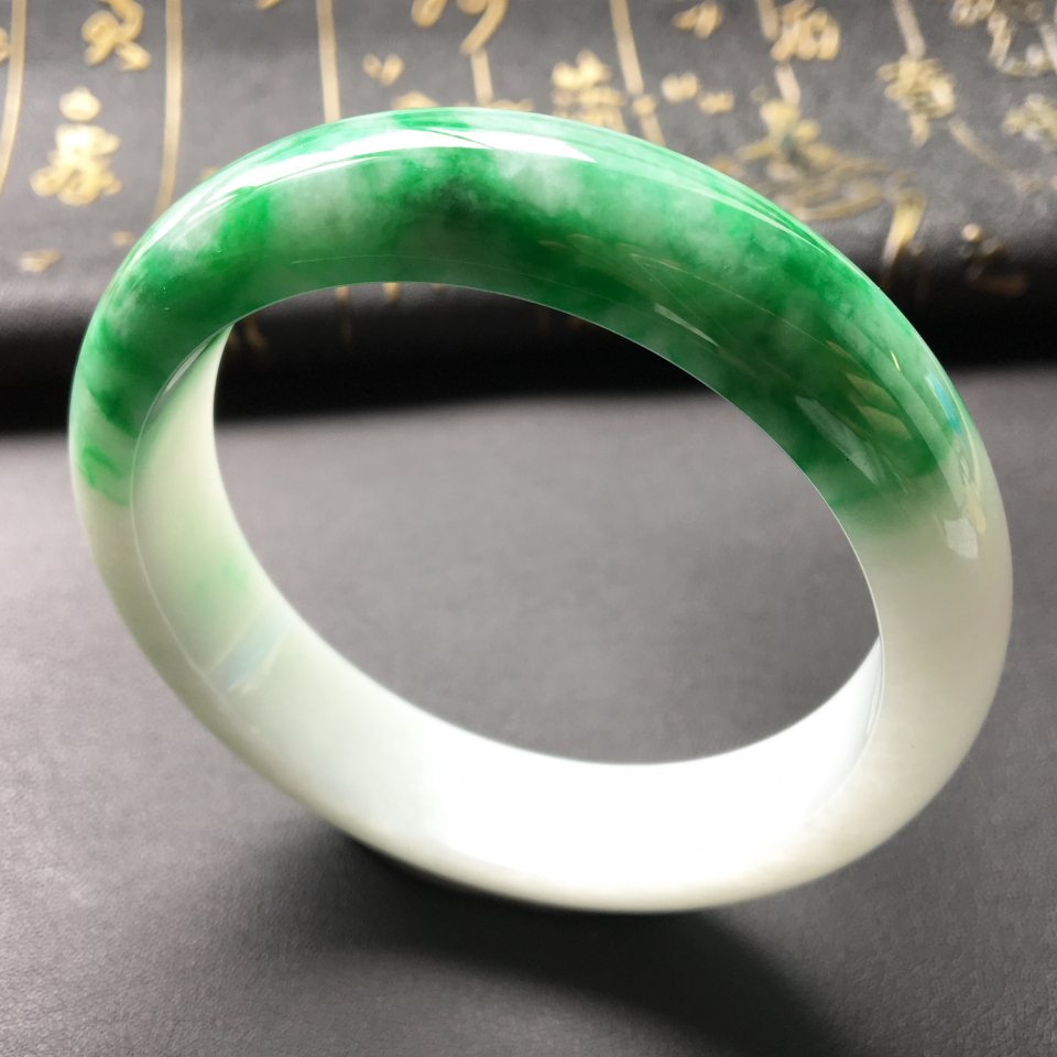 糯冰种飘翠手镯(58.2mm)