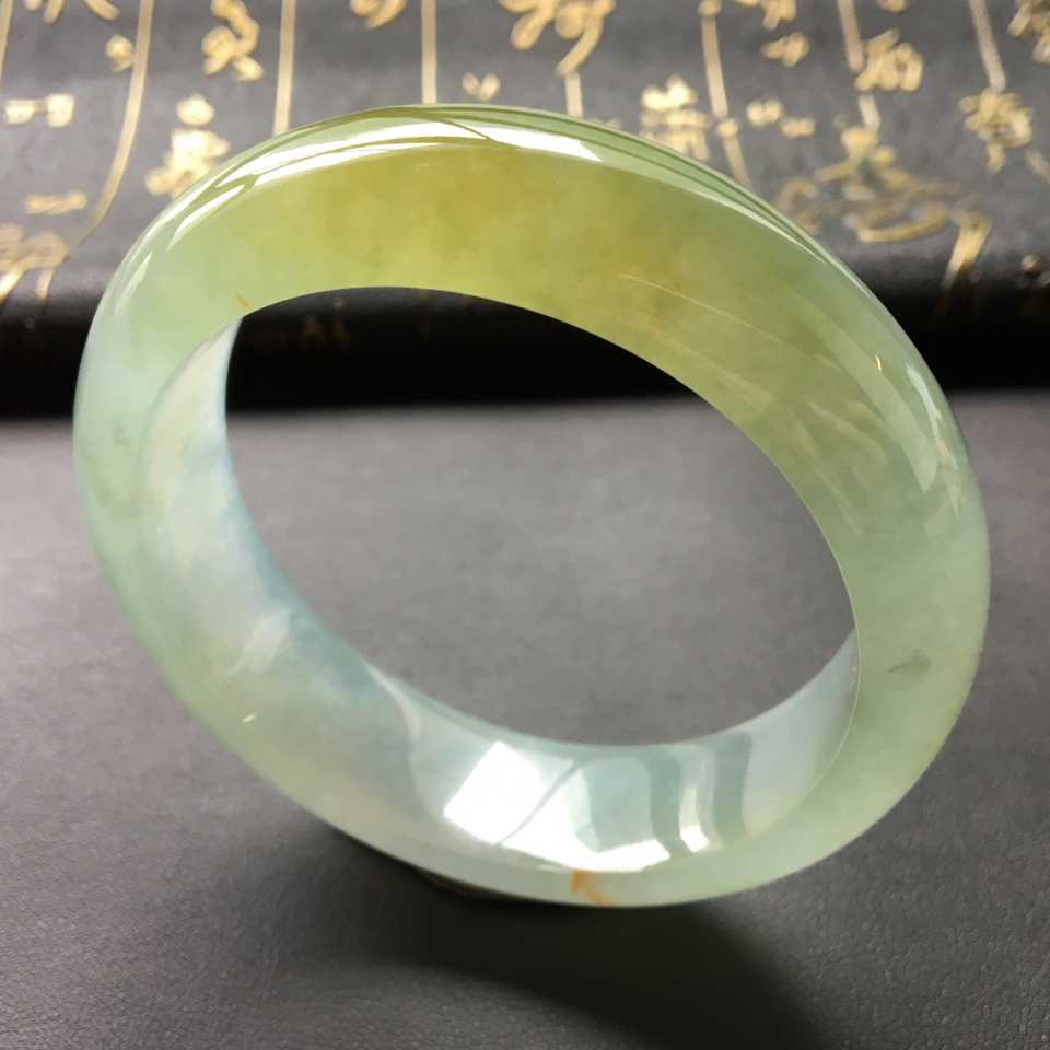 冰种晴水黄翡手镯(58.8mm)