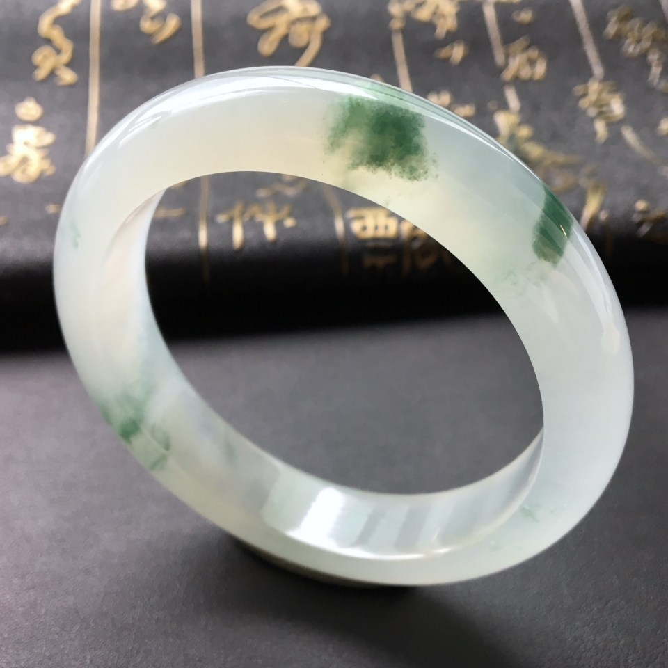 冰种飘花手镯(56mm)