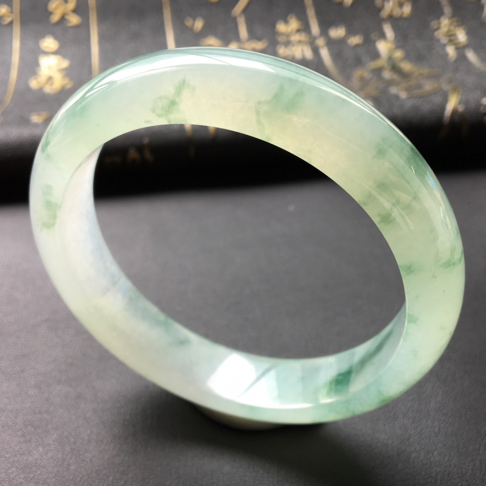 冰种飘花手镯(56.5mm)