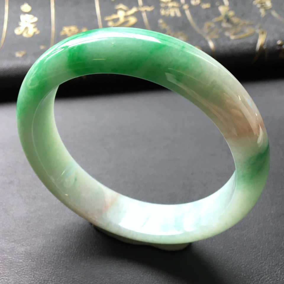 糯冰种飘翠手镯(56.2mm)