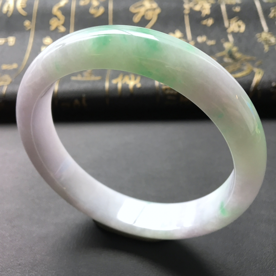 糯冰种飘花手镯(62.2mm)