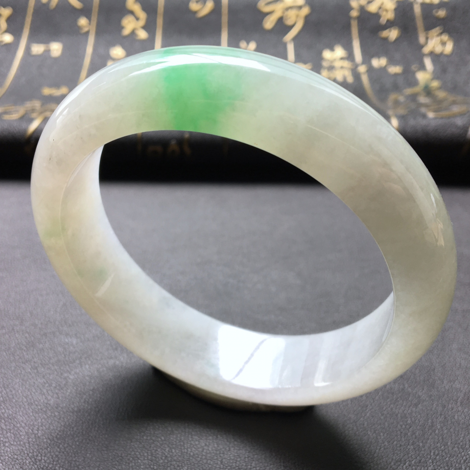 糯冰种飘翠手镯(59.5mm)