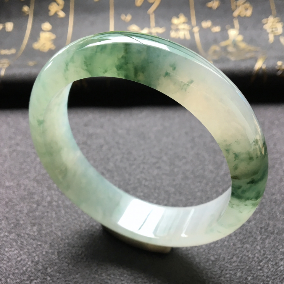 冰种飘花手镯(57.4mm)