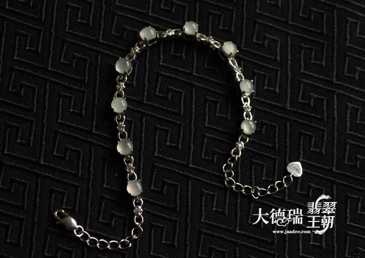 冰种包925银缅甸翡翠手链