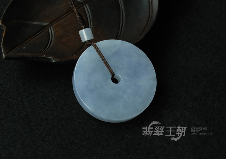 糯冰种紫罗兰缅甸翡翠平安扣挂件