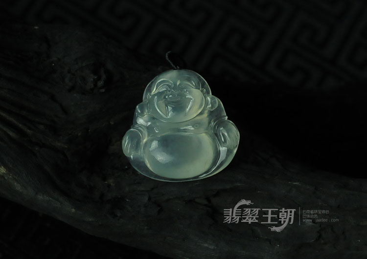 玻璃种缅甸翡翠玉佛挂件