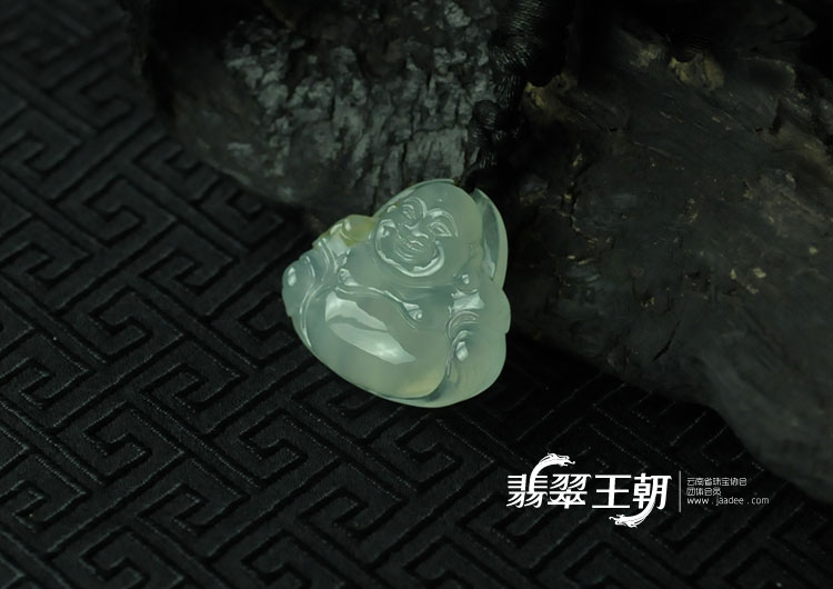 冰种缅甸翡翠玉佛挂件