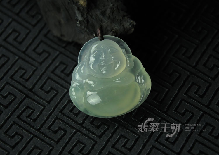 冰玻种晴水缅甸翡翠玉佛挂件