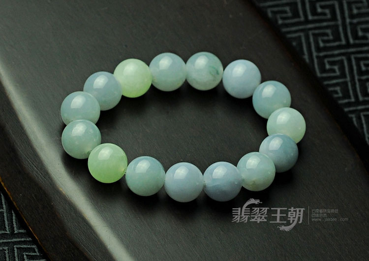 糯冰种紫罗兰缅甸翡翠手链