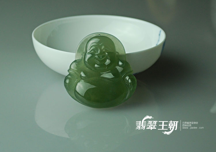 冰种晴水缅甸翡翠玉佛挂件