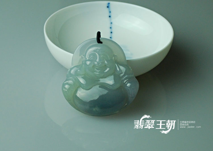 芙蓉种紫罗兰缅甸翡翠玉佛挂件