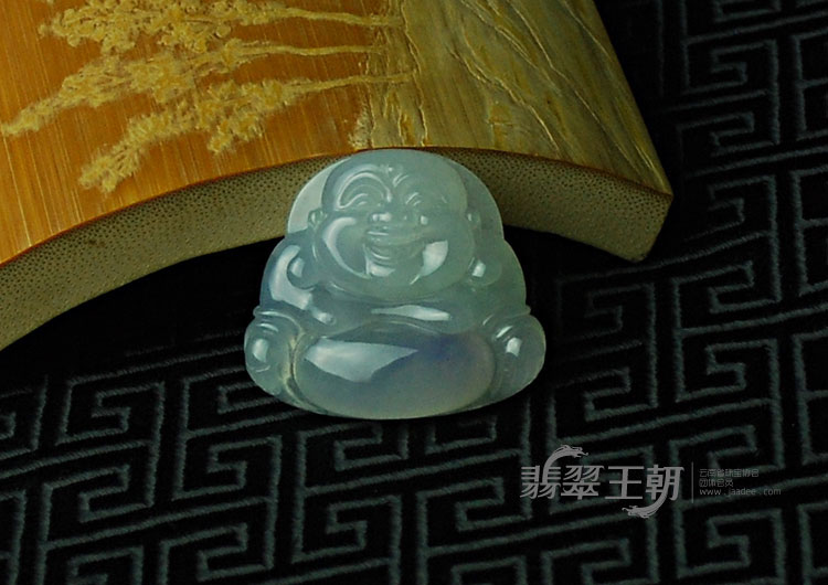 芙蓉种紫罗兰缅甸翡翠玉佛挂件