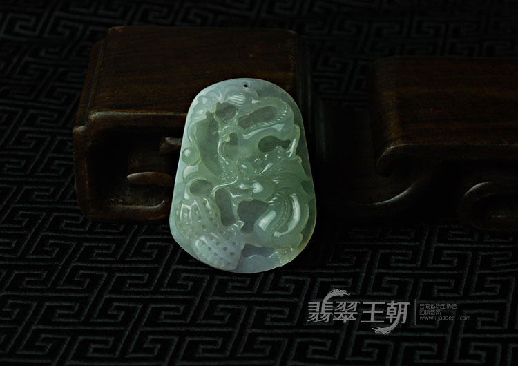 冰种紫罗兰晴水缅甸翡翠生意兴隆挂件