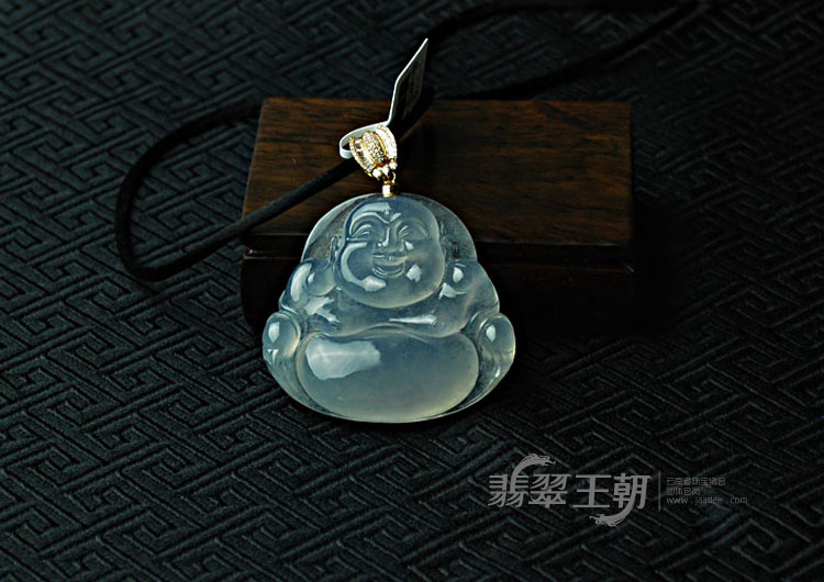 冰玻种晴水缅甸翡翠玉佛挂件