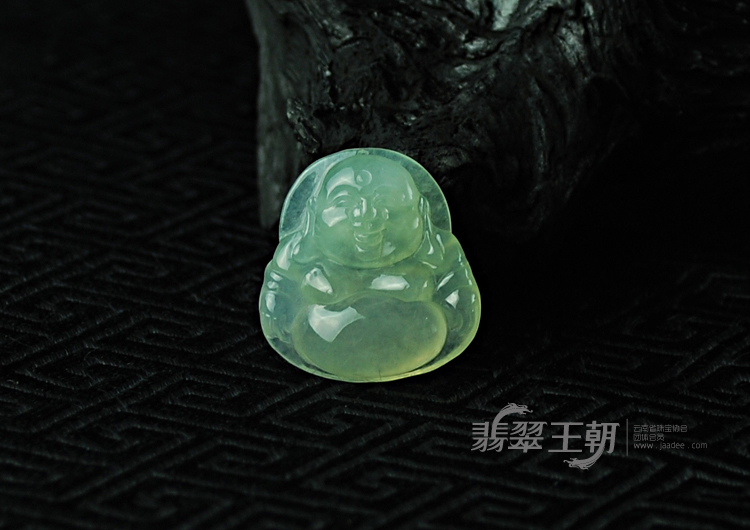 冰种缅甸翡翠玉佛挂件