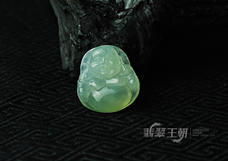 糯冰种晴水缅甸翡翠玉佛挂件