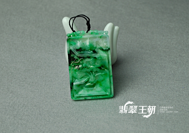 糯冰种飘翠缅甸翡翠一品清莲挂件