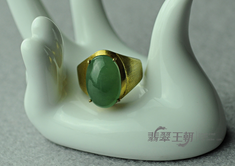 糯冰种晴水缅甸翡翠戒面