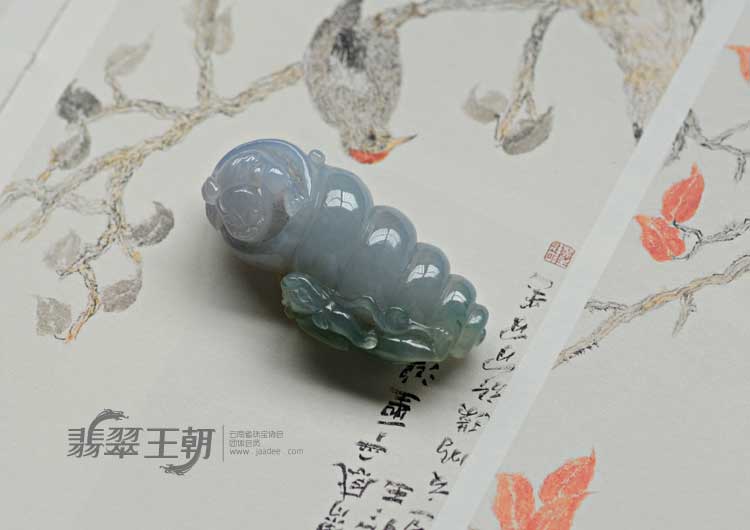 糯冰种淡紫罗兰晴水飘花缅甸翡翠“海之音”海螺挂件