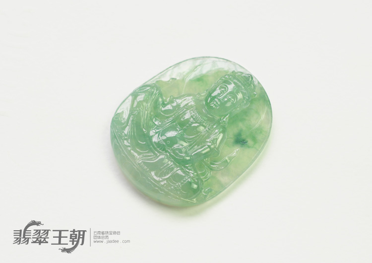 冰种晴水缅甸翡翠观音挂件