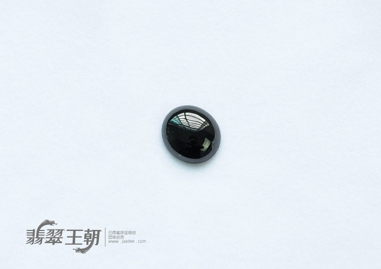 糯冰种墨翠缅甸翡翠戒面