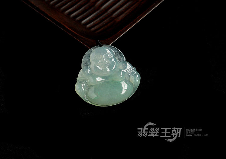 冰种晴水缅甸翡翠玉佛挂件