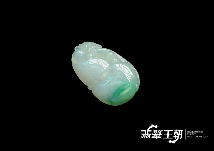 糯冰种翠色缅甸翡翠福禄寿挂件