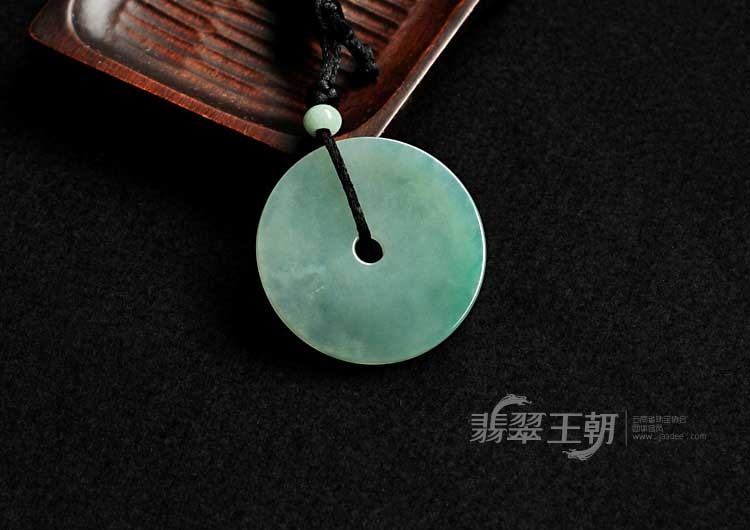 冰种晴水缅甸翡翠平安扣挂件