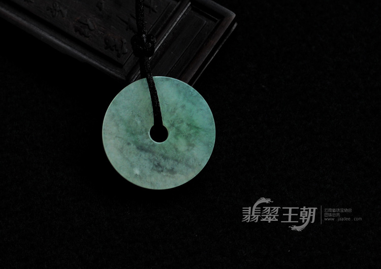 冰种晴水缅甸翡翠平安扣挂件