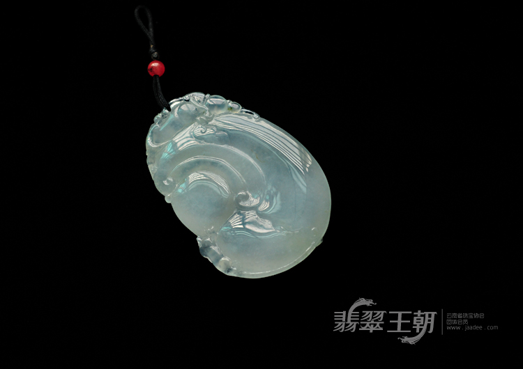 冰种晴水缅甸翡翠福禄寿挂件