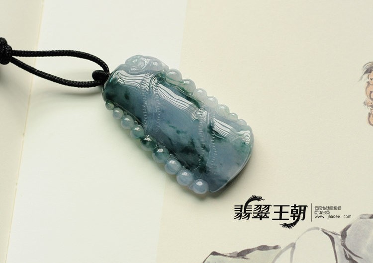 糯冰种紫罗兰飘花缅甸翡翠节节高挂件