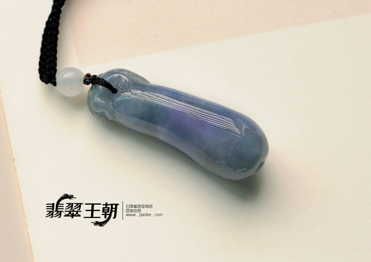 糯冰种紫罗兰缅甸翡翠福瓜挂件