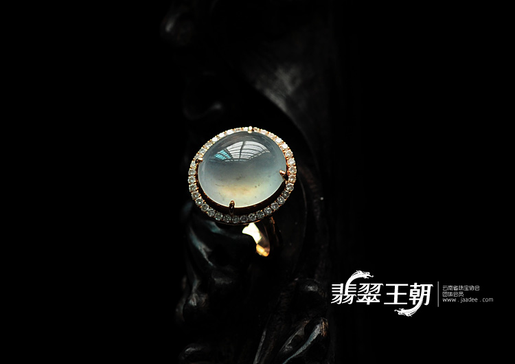 (超值推荐)冰种包玫瑰金缅甸翡翠戒指