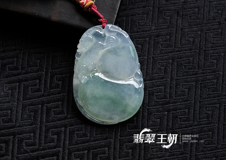 冰种绿晴缅甸翡翠福禄寿挂件