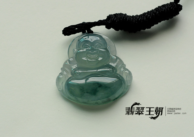 冰种飘花缅甸翡翠玉佛挂件
