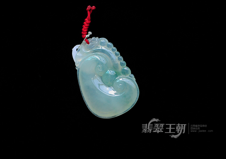 冰种飘翠缅甸翡翠如意挂件