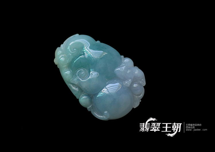 糯冰种晴水紫罗兰缅甸翡翠福寿如意挂件
