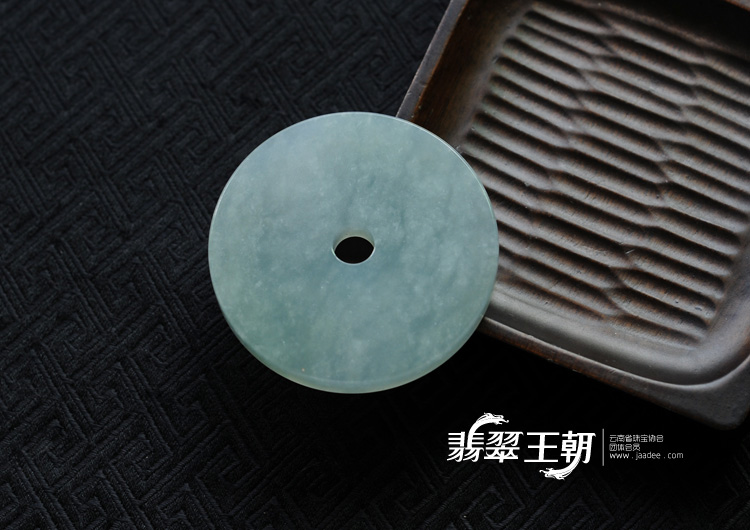 冰种缅甸翡翠平安扣挂件