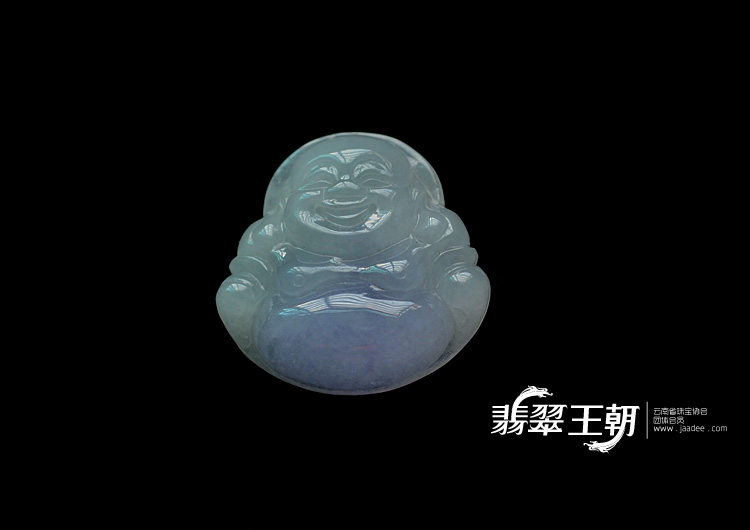糯冰种晴水紫罗兰缅甸翡翠玉佛挂件