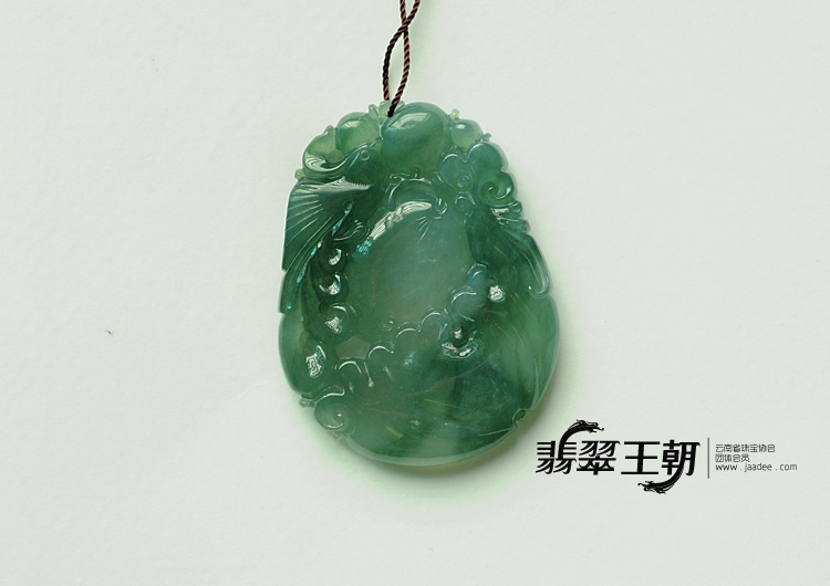 冰种蓝晴水缅甸翡翠富贵吉祥挂件
