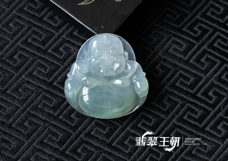 冰玻种晴水缅甸翡翠玉佛挂件