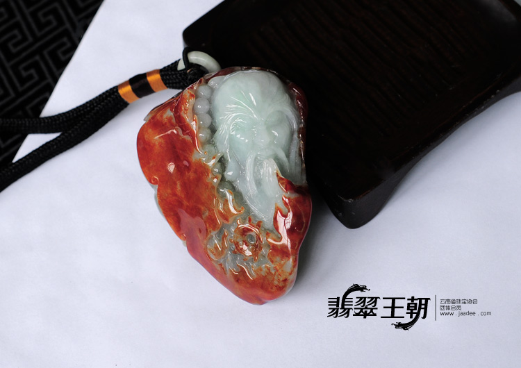 糯冰种红翡缅甸翡翠罗汉手玩件