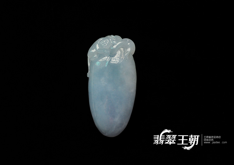 冰种紫罗兰缅甸翡翠福瓜挂件