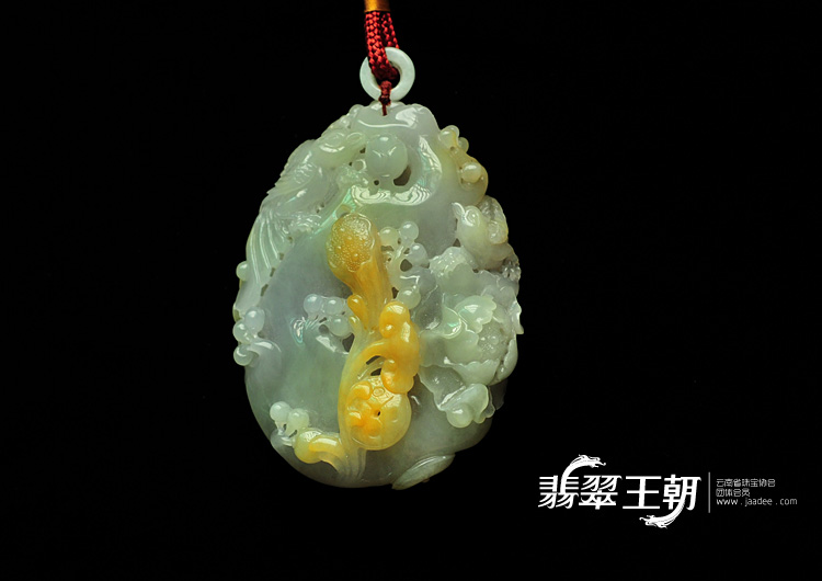 糯冰种黄翡缅甸翡翠花开如意手玩件