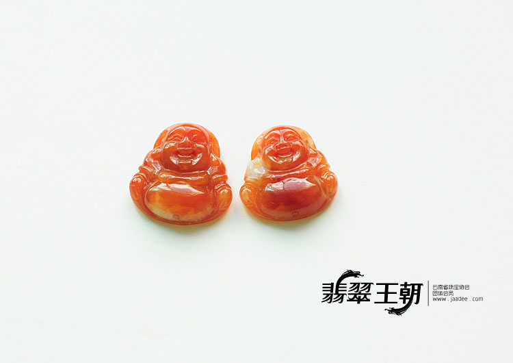 糯冰种红翡缅甸翡翠玉佛挂件(单价)