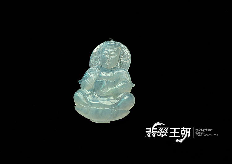 冰种缅甸翡翠观音挂件