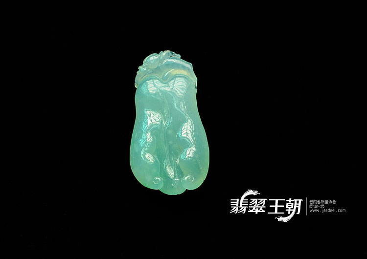 冰种晴水缅甸翡翠佛手挂件